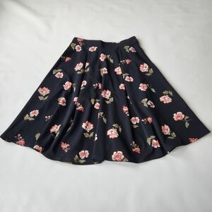 Womens Floral Pleated Skit Knee Length Formal Size Small